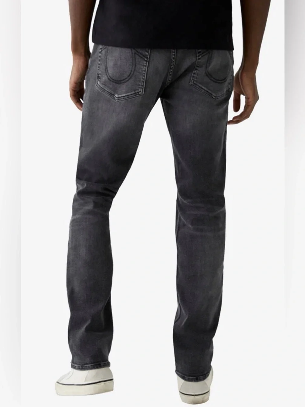True Religion Geno Relaxed Slim Distressed Jeans Black - Size 32